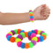 Multicolour Neon Pom Pom Stretch Bracelet - Each