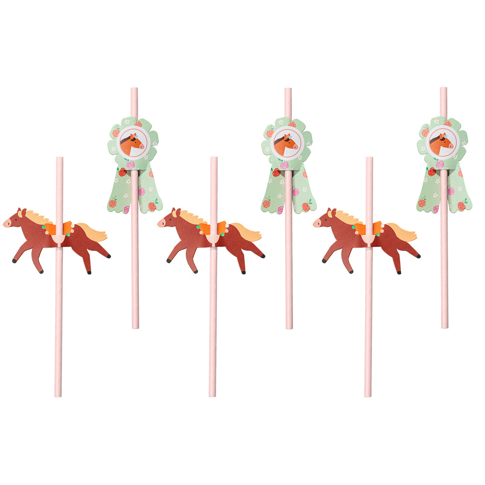 Horse Paper Straws - Pack of 6