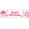 Pink Cowgirl Wild West Personalised Banner - 1.2m