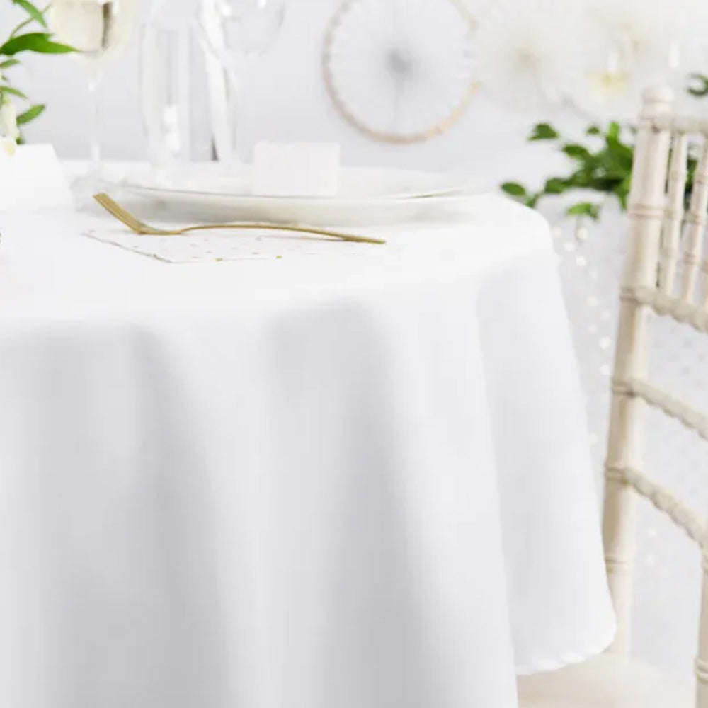 White Fabric Tablecloth - 230cm