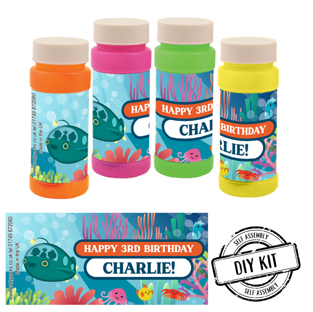 Personalised Bubbles - Octo-Adventures - Pack of 8