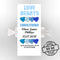 Personalised Love Hearts- Blue Christening- Pack of 30