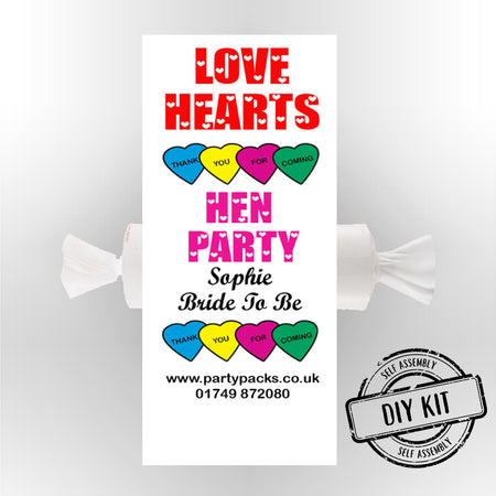 Personalised Love Hearts- Hen Party- Pack of 30