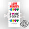 I Love My Pony Themed Love Hearts Sweets and Labels - Pack of 30