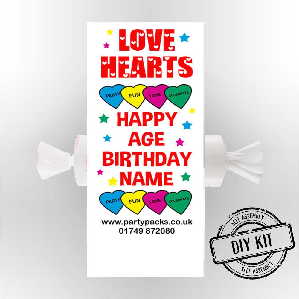 Personalised Love Hearts - Add Your Name And Age - Pack of 30