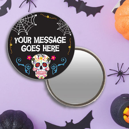 Personalised Pocket Mirror - Day of the Dead