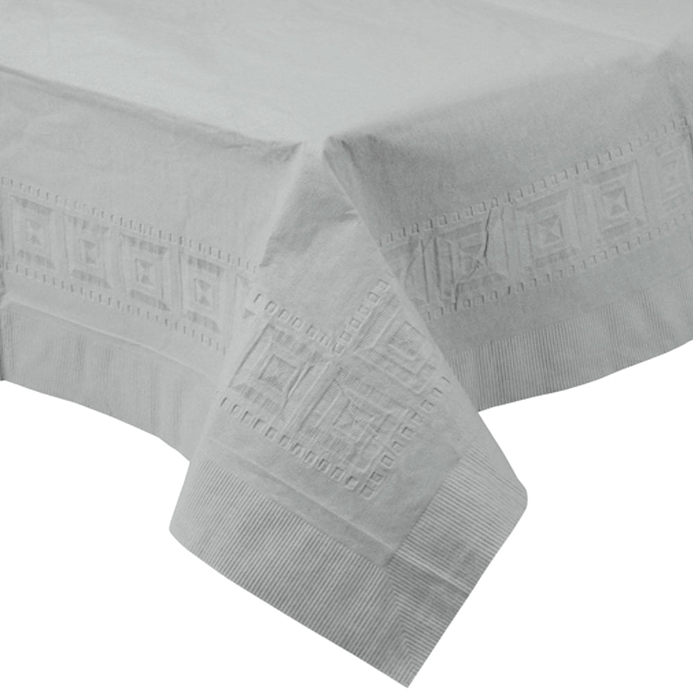 Silver Paper Tablecloth -  2.74m x 1.37m