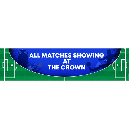 Football Watch Live Personalised Banner Decoration - 1.2m