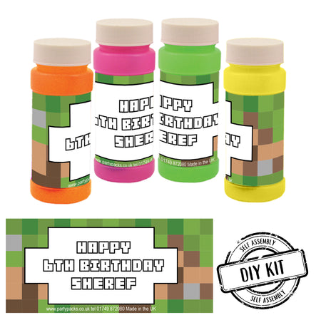 Personalised Bubbles - Pixel Blocks - Pack of 8