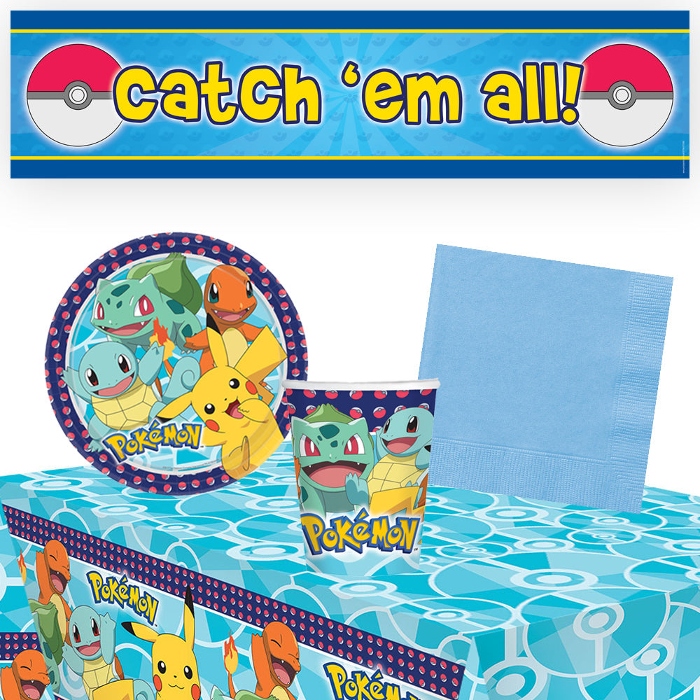 Pokémon Tableware Pack for 8 with FREE Banner!