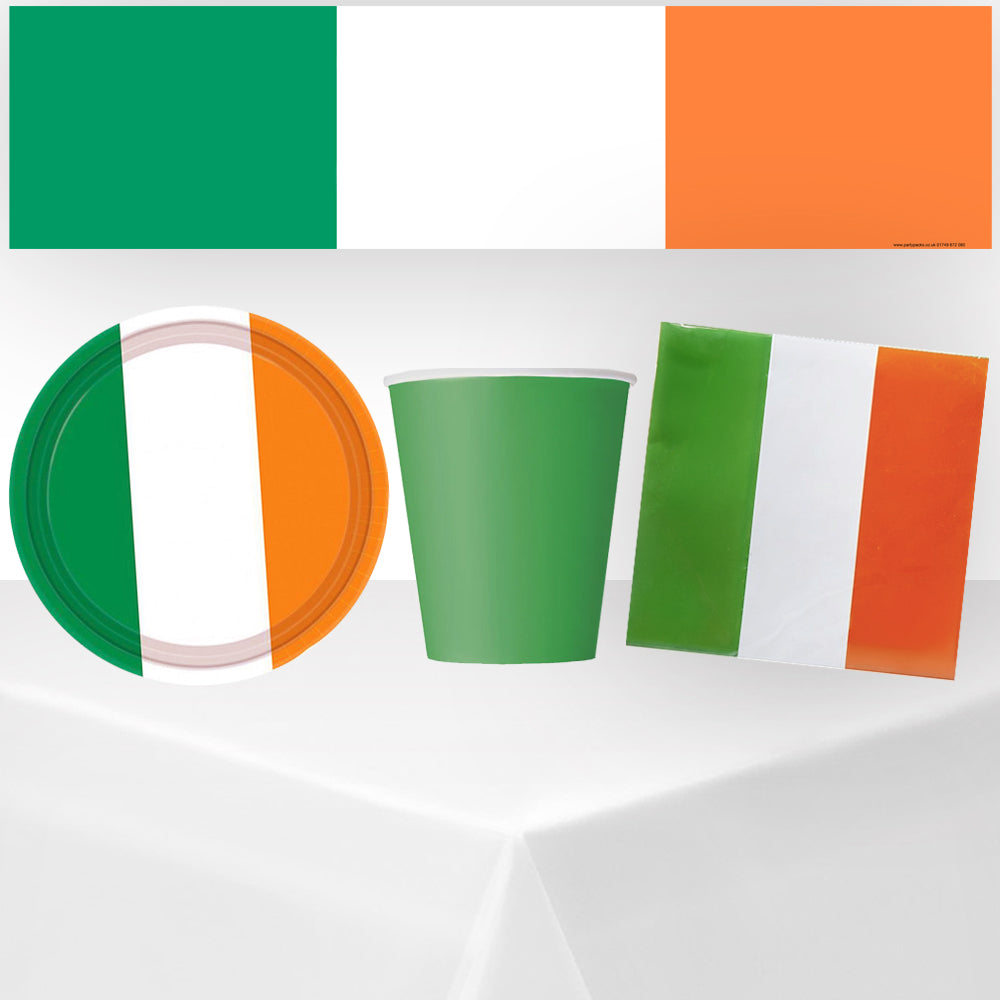 Ireland Flag Irish Tableware Pack for 6 with FREE Banner!