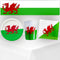 Wales Flag Welsh Tableware Pack for 6 with FREE Banner!