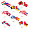 Euro Football Teams Paper Table Flag Pack With Flag Holders