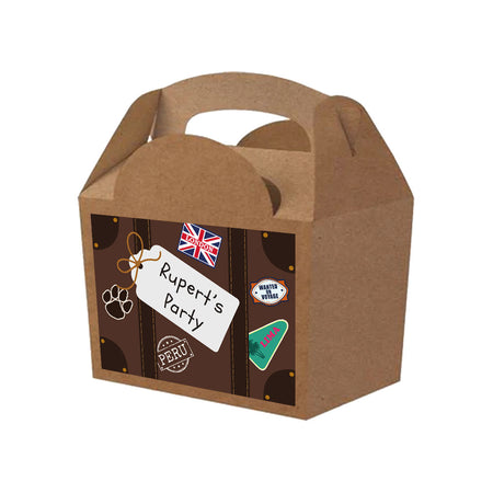 London Bear Personalised Suitcase Party Box - Pack Of 4