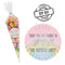 Pastel Rainbow Personalised Sweet Cones Favour Kit - Pack of 15