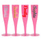 Pink Personalised Name Champagne & Prosecco Flute Glass - Choose Your Text Colour - 175ml - Each