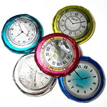 Foil Wrapped Pocket Watch Chocolates - 5cm - 12.5g - Each