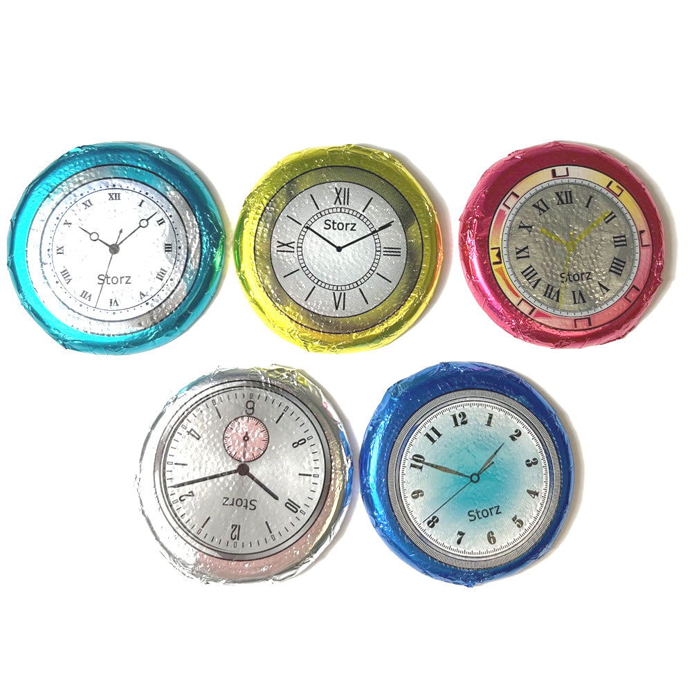 Foil Wrapped Pocket Watch Chocolates - 5cm - 12.5g - Each