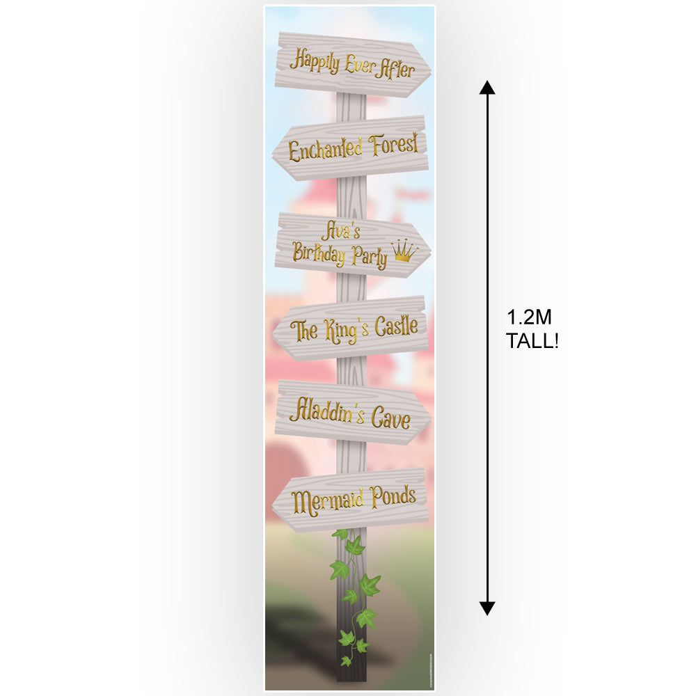 Princess Signpost Personalised Banner Decoration - 1.2m