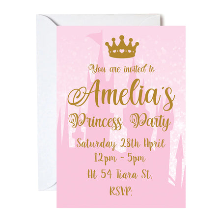 Princess Party Invitations - Pack of 8