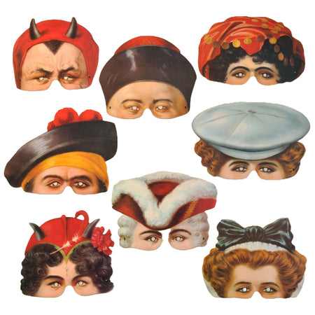 Madame Tussauds Victorian Card Masks - Pack of 8