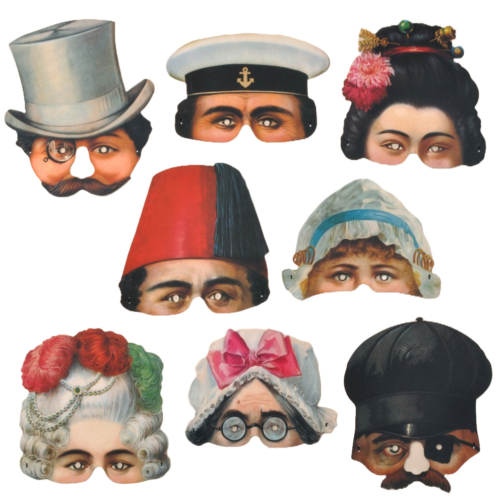 Stokholm Leksaks Museum Victorian Card Masks - Pack of 8