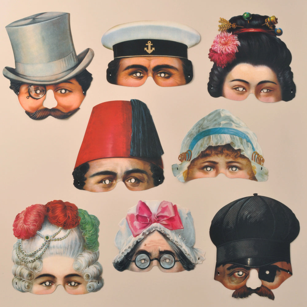 Stokholm Leksaks Museum Victorian Card Masks - Pack of 8