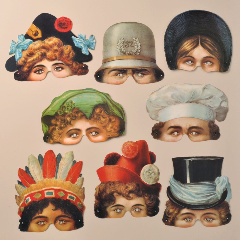 Victorian Card Masks - Pack of 8