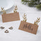 Gold Glitter Kraft Antler Christmas Placecards - Pack of 6