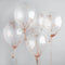 Rose Gold Confetti Balloons - 12