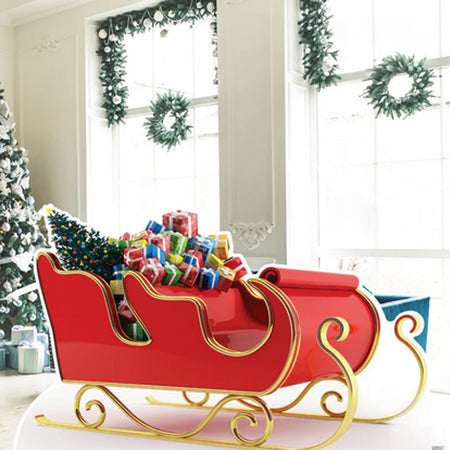 Christmas Sleigh with Presents Lifesize Cardboard Cutout - 93cm