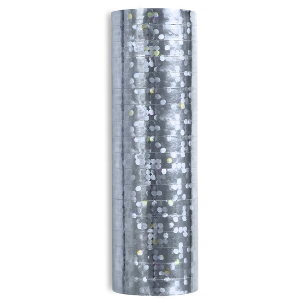 Silver Holographic Streamers - 3.8m - Pack of 18