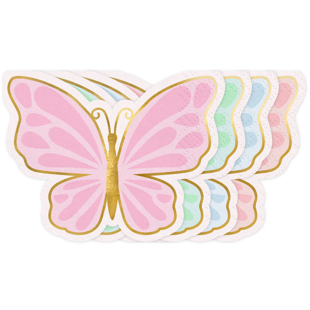 Butterfly Napkins - 16cm - Pack of 12