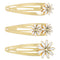 Daisy Metal Hairclips - 5cm - Pack of 3