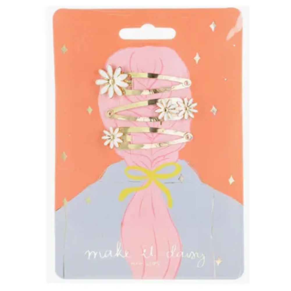 Daisy Metal Hairclips - 5cm - Pack of 3