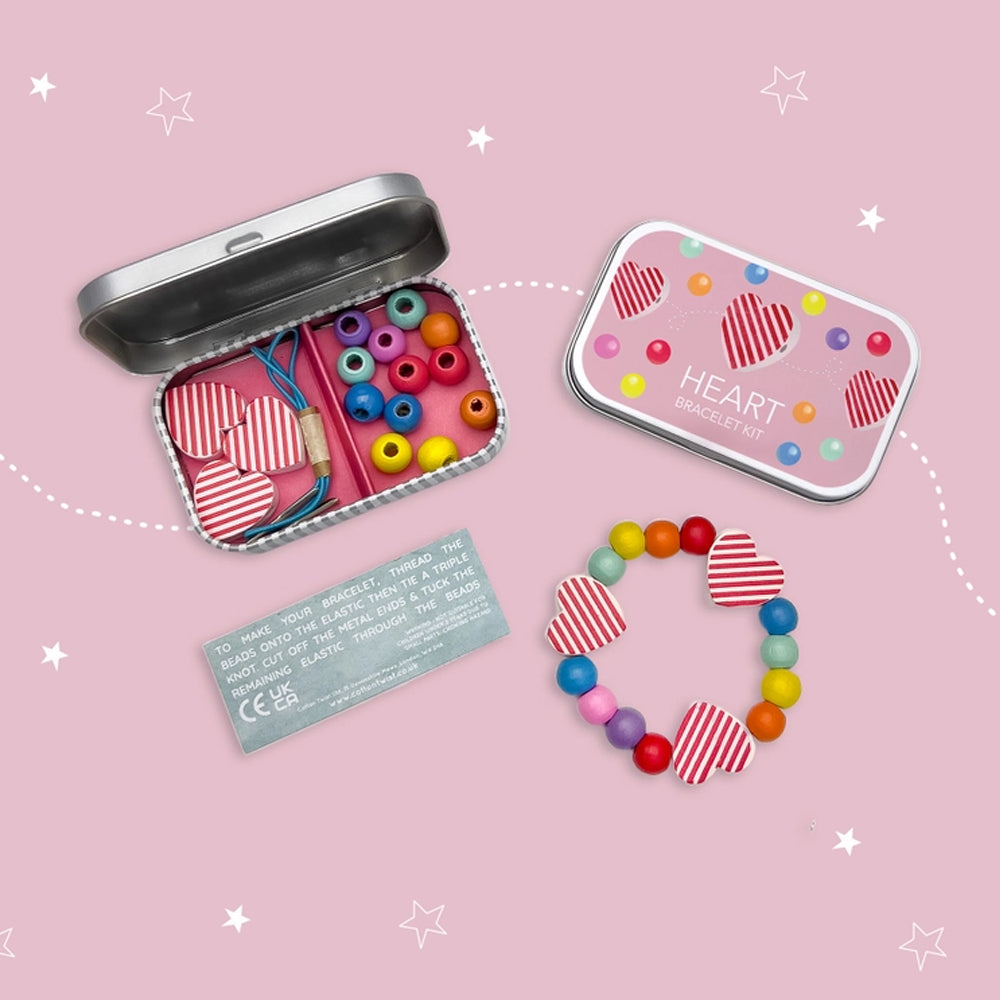 Make Your Own Heart Bracelet Gift Kit Tin - Plastic Free