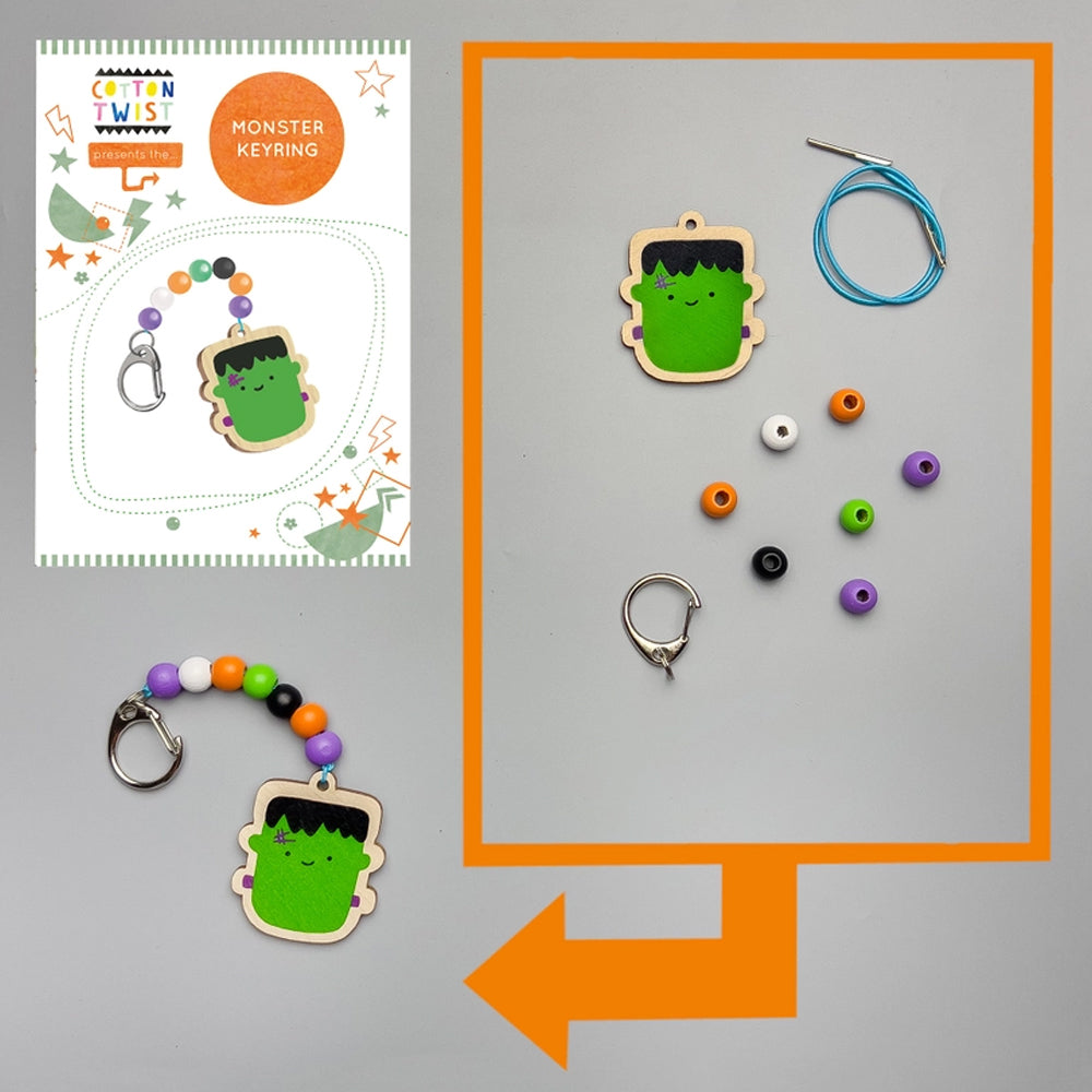 Make Your Own Monster Keyring Craft Kit - Plastic Free