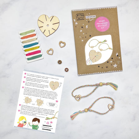 Make Your Own Heart Friendship Bracelet Kit - Plastic Free