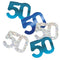 Birthday Glitz Blue 50th Confetti - 14g