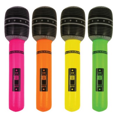 Inflatable Microphone - 25cm - Assorted Colours - Each