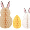 Honeycomb Easter Egg and Bunny Decorations - Pack of 5