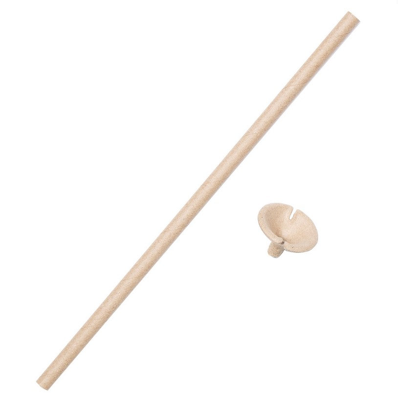 Kraft Brown Paper Balloon Stick and Cup - 30cm - Each