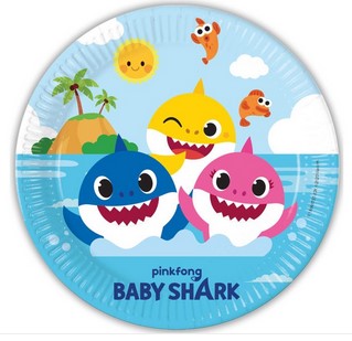 Baby Shark Paper Plates - 23cm - Pack of 8