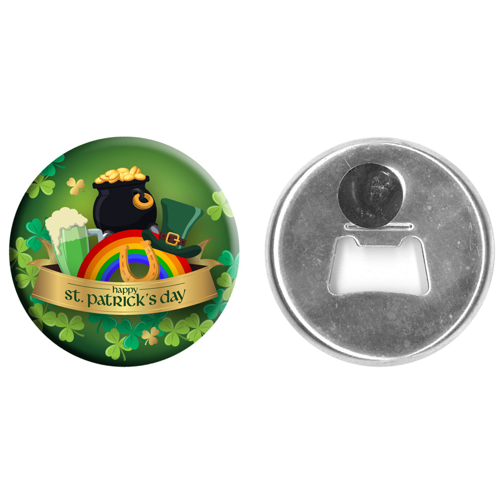 St. Patrick's Day Bottle Opener Magnet - 58mm