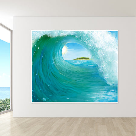 Surf Wave Ocean Sea Backdrop Decoration - 1.83m