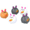 Pull Back Rabbit Toy with Carrot - 3 Assorted Designs - 4cm- Each