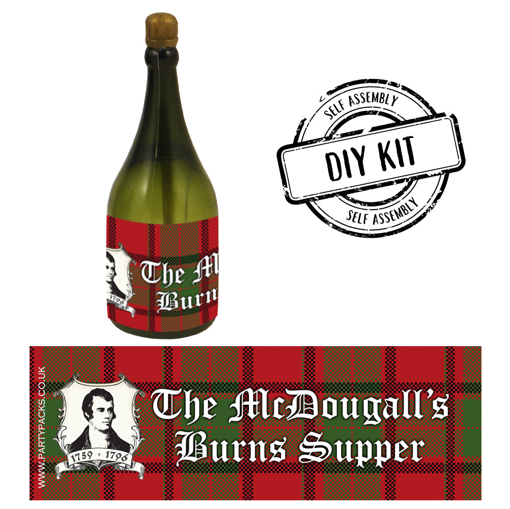 Personalised Champagne Bubbles - Tartan - Pack of 16