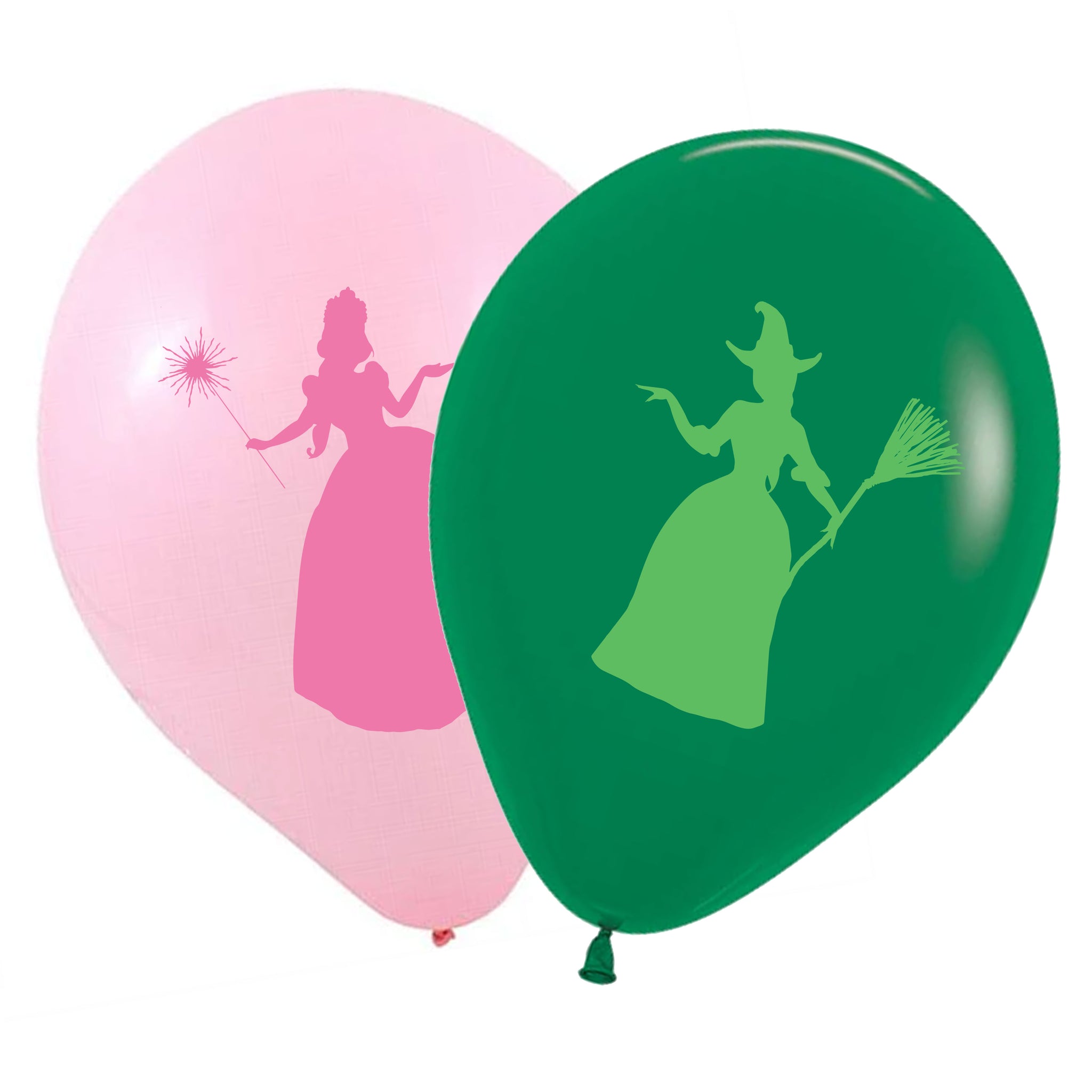 Witches of Oz Pink and Green Latex Balloons - 11'' - Pack of 10