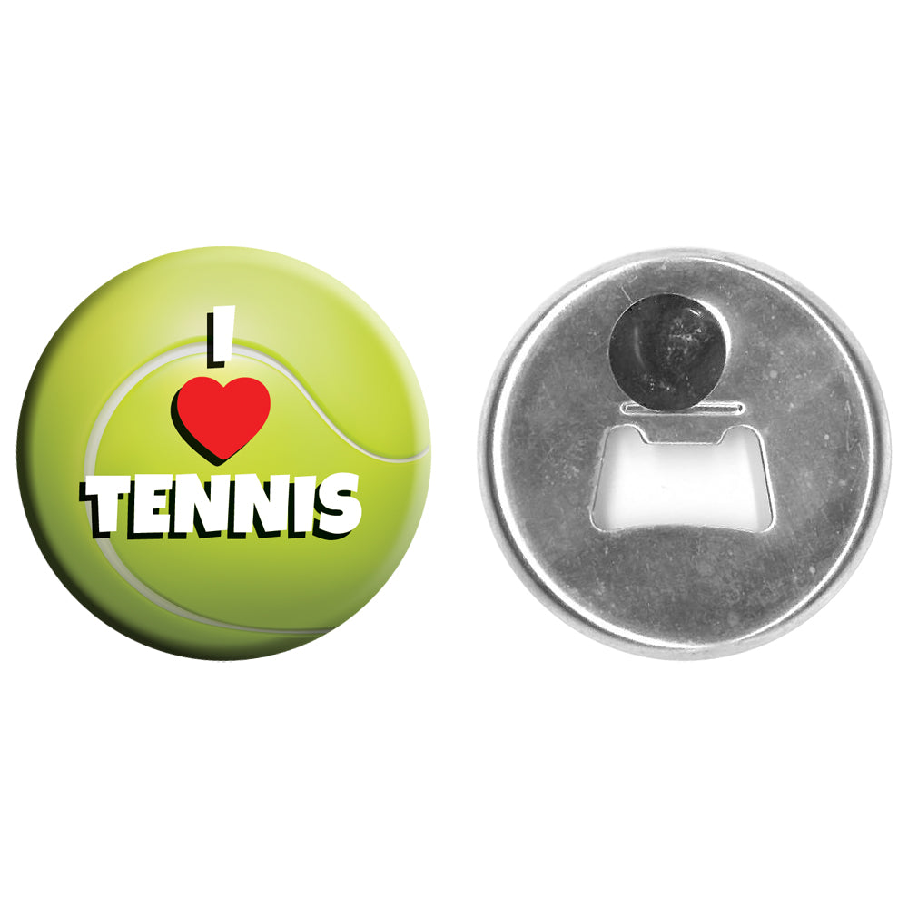 I Love Tennis Wimbledon Bottle Opener Magnet - 58mm