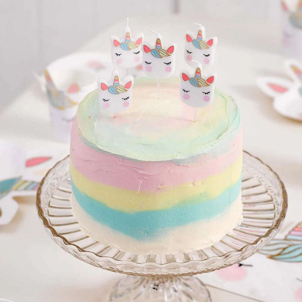 We Heart Unicorns Birthday Candles - Pack of 5